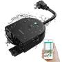 Outdoor Smart Plug,TESSAN WiFi Smart Outlet Switch with 3 Individual Sockets Work with Alexa Echo Google Home,Wireless Remote Control Outlet,Timer by Smartphone,Weatherproof Outdoor Power Strip
