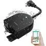 Outdoor Smart Plug,TESSAN WiFi Smart Outlet Switch with 3 Individual Sockets Work with Alexa Echo Google Home,Wireless Remote Control Outlet,Timer by Smartphone,Weatherproof Outdoor Power Strip
