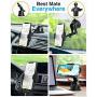[2020 Upgraded] VANMASS Car Phone Mount [Fingerprint Clamps] Hands-Free Phone Holder for Car Dashboard Windshield Air Vent, Super Suction, Compatible iPhone 11 Xs Max XR X 8 SE Samsung S20 S10 Note 10