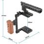 CAMVATE DSLR Camera Cage Top Handle Wood Grip for Canon Nikon Sony Panasonnic