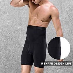 MASS21 Men’s Shapewear High Waist Tummy Leg Control Briefs Anti-Curling Slimming Body Shaper