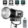 GVM 150W LED Video Light with Bowens Mount, 5600K Daylight 22000LUX Balanced Focusable LED Continuous Video Lighting Kit for Studio Photography Shooting, CRI95+/Tlci95+, DMX, Carry Bag