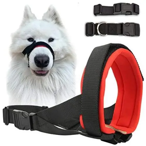 Dog Muzzle for Small Medium Large Dogs Stop Barking Biting and Chewing Breathable Adjustable Soft Pad Dog Muzzle for Small Medium Large Dogs Stop Barking Biting and Chewing Breathable Adjustable Soft Pad