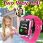 [SIM Card Include] Smart Watch for Kids - Kids Smart Watch Phone for Boys Girls with Phone Call Camera Games Music Alarm Clock Calendar Kids Smartwatch Electronic Wrist Watch for Birthday Gift (Pink)