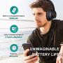 Falwedi Active Noise Cancelling Headphones APT-X CVC8.0 48H Music Playtime Wireless Bluetooth Headphones with Microphone Type-c Fast Charging Deep Bass Over Ear Headset for Travel/Work, Black