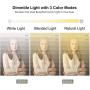 Selfie Ring Light with Tripod Stand and Phone Holder LED Circle Lights Halo Lighting for Photo Photography Vlogging Make Up Video
