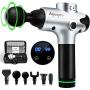 Massage Gun Deep Tissue, 20 Speeds Percussion Massage Gun for Athletes Muscle Recovery, Cordless Handheld Muscle Massager Gun for Body Neck Back Leg，Carry Case & 6 Heads