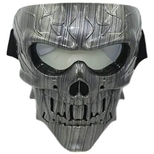 Lawnite Skull Airsoft Mask，Full Face Protective Paintball Masks，Airsoft Tactical Mask for Outdoor Cs Wargame, Eye Protection Mask, Cosplay and Movie Camouflage Mask