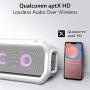 LG PK7W XBOOM Go Water-Resistant Wireless Bluetooth Party Speaker with Up To 22 Hours Playback - White