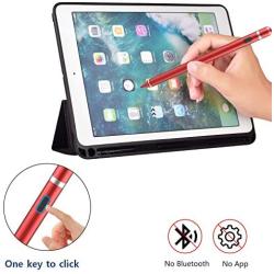 Stylus Pen Digital Pencil Fine Point Active Pen for Touch Screens, Compatible with iPhone iPad and Other Tablets (Red)