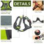 FUNFLOWERS Dog Harness No-Pull Adjustable Pet Vest Durable Polyester Material Dog Chest Strap with Reflective Strips Easy Control Training Harness for Small Medium Large Dog, 4 Colors