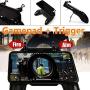 4.5-6.5inch Mobile Phone Game Controller Gaming Joystick for PUBG Android iOS - Black