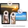 2 Pieces Selfie Ring Light, 3 Modes Adjustable Tones Selfie Fill Light USB Rechargeable Cell Phone Laptop Selfie Light Clip with 40 LED Beads, Makeup Light Ring for Selfie Photography Video Livestream