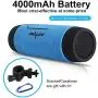 Bluetooth Bicycle Speaker Zealot S1 Bike Cycling Portable Speakers Waterproof, 4000mAh Power Bank, LED Light, TF Card Play, with Full Outdoor Accessories(Bike Mount, Carabiner.)(Blue)