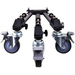 Dolica LT-D100 Professional Lightweight and Heavy Duty Tripod Dolly with Adjustable Leg Mounts,Black