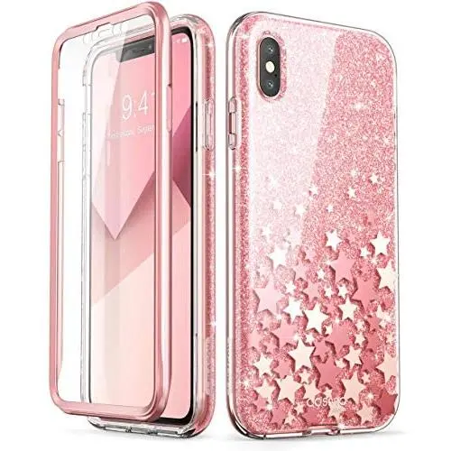 i-Blason Cosmo Full-Body Case for iPhone Xs/ iPhone X Case 2018 Release, Pink, 5.8" i-Blason Cosmo Full-Body Case for iPhone Xs/ iPhone X Case 2018 Release, Pink, 5.8"
