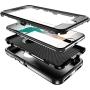 MXX iPhone SE 2020 Heavy Duty Protective Case with Screen Protector [3 Layers] Rugged Rubber Shockproof Protection Cover & Rotating 360 Degree Belt Clip for Apple iPhone SE 2020 (Black/Light Pink)