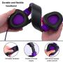 Anivia AH28 Gaming Headset Noise Isolating Over Ear Headphones with Mic, Volume Control, Bass Surround, Soft Memory Earmuffs for Xbox One PS4 PC Laptop Mac Phones Nintendo Switch Games-Black Purple