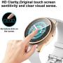 Cuteey for Galaxy Watch Active 2 Case with HD Hard PMMA Screen Protector, Slim Guard Thin Bumper Full Coverage Cover for Samsung Women Men Smart Watch Accessories (Rose, 44mm)