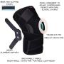 Thx4COPPER Hinged Knee Brace - Adjustable Open Patella with Straps & Side Stabilizers - Compression Support for Protection&Pain Relief - Trauma, ACL, LCL, MCL, Tears, Arthritis,Tendon, Injuries