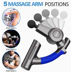 RENPHO R4 Pro Massage Gun with Adjustable Arm, Deep Tissue Percussion Muscle Massager Handheld, Portable Body Massager for Athletes Sore Muscle and Stiffness Back Pain Relief