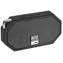 Altec Lansing Mini H2O - Wireless, Bluetooth, Waterproof Speaker, Floating, IP67, Portable Speaker, Strong Bass, Rich Stereo System, Microphone, 30 ft Range, Lightweight, 6-Hour Battery, (Black)