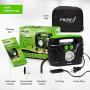 Prow Portable Air Compressor Tire Inflator AC/DC Electric Pump for Car – DC 12V, Home – AC 110V, Upscale, with Analog Pressure gauge, Air pump for Car Tires, Motorcycle, Bike, Basketball and More.