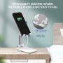 Kocuos Cell Phone Stand, Angle Height Adjustable Foldable Phone Holder Dock Cradle for Desk Compatible with iPhone 11 Pro Se Xs Xs Max Xr X 8 7 6 6s Plus, iPad Mini, All Smartphones (White)