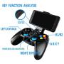 Mobile Game Controller,ZUOXI Wireless 4.0 Bluetooth Gamepad with Joystick, Multimedia Game Controller Compatible with iOS Android Mobile Phone PC Android TV Box Without Rooting (Black)