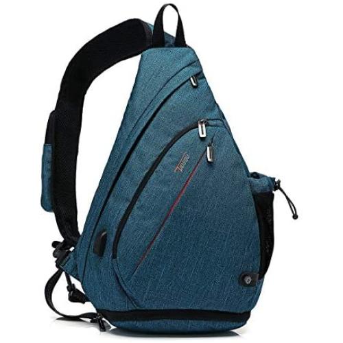 Tudequ Dry Wet Separation Sling Crossbody Chest Bag Backpack Casual Daypack for Men Women Teens