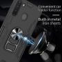 Phone Case for Samsung Galaxy A21 with Tempered Glass Screen Protector Cover and Magnetic Stand Ring Holder Slim Hybrid Hard Cell Accessories Glaxay A 21 21A A21Case GalaxyA21 A215 2020 Cases Black