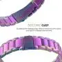 MoKo Fitbit Charge 2 Band, Universal Stainless Steel Watch Band Strap Band Bracelet + Connector for 2016 Fitbit Charge 2 Heart Rate + Fitness Wristband (Smart Watch NOT Included), Colorful