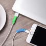 Jetec 12 Pieces Highly Flexible Silicone Micro USB Protector, Mouse Cable Protector, Suit for All Cell Phones, Computers and Chargers (Gray, Black, Blue, Green)
