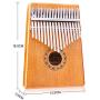 Kalimba 17 Key Thumb Piano, Finger Piano/Mbira 17 Tone Musical Toys with Tune-Hammer and Study Guide, Christmas Day Birthday Gifts Idea for Boyfriend, Girlfriend, Child