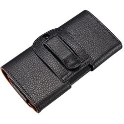 Yuzihan Premium Genuine Leather Holster Fit for iPhone 11 iPhone 11 Pro Max Holster iPhone Xs Max Holster 8 Plus 7 Plus 6 Plus Belt Holster Pouch Fit for Phone with Slim Case On