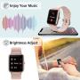 Lintelek Smart Watch, Full Touch Screen Smartwatch, 1.3 Inch Fitness Tracker with HR Monitor, Sleep Tracker, Stopwatch, IP68 Waterproof Fitness Watch Compatible with iOS, Android for Men, Women