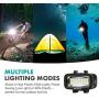 Movo LED-WP Underwater High-Power Rechargeable LED Video Light with Action Camera and Shoe Mounts, Compatible with GoPro, DSLR - Perfect for Vlogging, Traveling, Scuba Diving, Snorkel, Surfing, Sport
