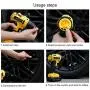 AUTDER Tire Inflator Air Compressor, Portable Car Air Pump with Digital Pressure Gauge, 12V 140 PSI Cordless Tire Pump with 2600mA Rechargeable Li-ion Battery and 12V Car Power Adapter