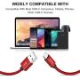 CLEEFUN USB C Cable Fast Charging, [6 Pack, 3/3/6/6/10/10 ft] Nylon Braided USB A to Type C Charger Cord Compatible with Samsung Galaxy S10e S20 S10 S9 S8 Plus, Note 10 9 8, Moto G8 G7 G6, LG G8 G7