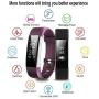 Ginsy Fitness Tracker, Fitness Watch Heart Rate Monitor Waterproof Bluetooth Pedometer Wristband Sleep Monitor Smart Watch iOS Android Smart Phone