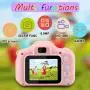 PAKESI Kids Selfie Camera, with 32GB SD Card,Best Birthday Gifts for Girls Age 3-9, HD Digital Video Cameras for Toddler-Pink