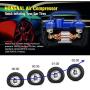 HONGNAL Portable Air Compressor Tire Inflator, 150PSI Car Air Pump Compressor with 4 Nozzle Attachments,LED Light,Air Hose,Battery Clamp,DC 12V for Pumping Car Tires, Bicycles, Trucks & Inflatables