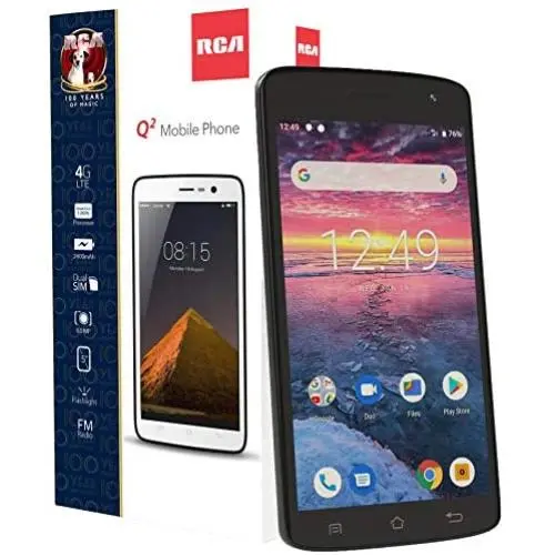 RCA Q2 Android 9.0 Pie, 5.0" HD, 4G LTE, 16GB, 8MP 5MP Dual Camera, Dual Sim, Unlocked Smartphone (Black) RCA Q2 Android 9.0 Pie, 5.0" HD, 4G LTE, 16GB, 8MP 5MP Dual Camera, Dual Sim, Unlocked Smartphone (Black)