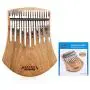 GECKO 17 Keys Kalimba Thumb Piano， Solid Campphorwood Finger Piano with Tune Hammer and Instruction， Gifts for Kids Adult Beginners K17NOTE
