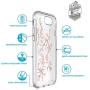 Speck Products Presidio Clear + Print Cell Phone Case for iPhone 7 - Goldenblossom Pink/Clear