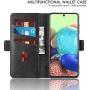 La Farah Case for Samsung Galaxy A71 5G, Leather Wallet Case Protective Flip Cover with Card Holders and Kickstand for Samsung Galaxy A71 5G (Samsung-A716)- Space Black