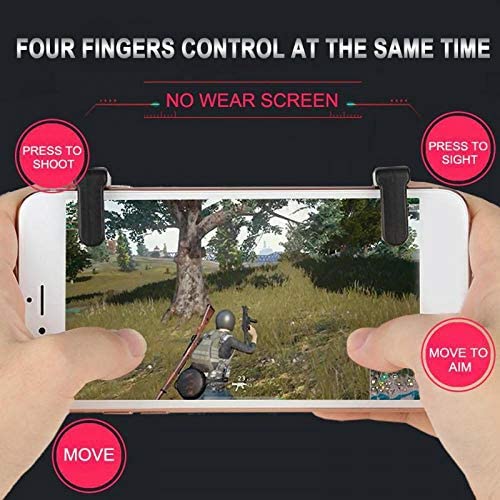 1 Pair S9 Gaming Trigger Phone Game Mobile Controller Gamepad W/Touch Control Press Button for Android iOS Control