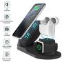 Wireless Charger for AirPods Pro, Coobetter 3 in 1 Wireless Charging Station,Wireless Charging Stand Watch Charger Compatible with iPhone 11/11 pro /11 Pro Max/Xs/XS Max/XR/X / 8 /8P (Black)