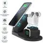 Wireless Charger for AirPods Pro, Coobetter 3 in 1 Wireless Charging Station,Wireless Charging Stand Watch Charger Compatible with iPhone 11/11 pro /11 Pro Max/Xs/XS Max/XR/X / 8 /8P (Black)