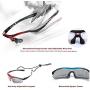 Cycling Glasses, NEW RUICHENG Sport Glasses Polarized Sports Sunglasses with 5 Interchangeable Lenses Anti-UV400 Protection Sunglass Goggles Outdoor Fishing Driving Polarised Sport Glasses Men Women